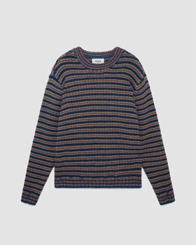 Men's Grove Crew Zig Zag Pullover In Bright Blue chunky knit discount