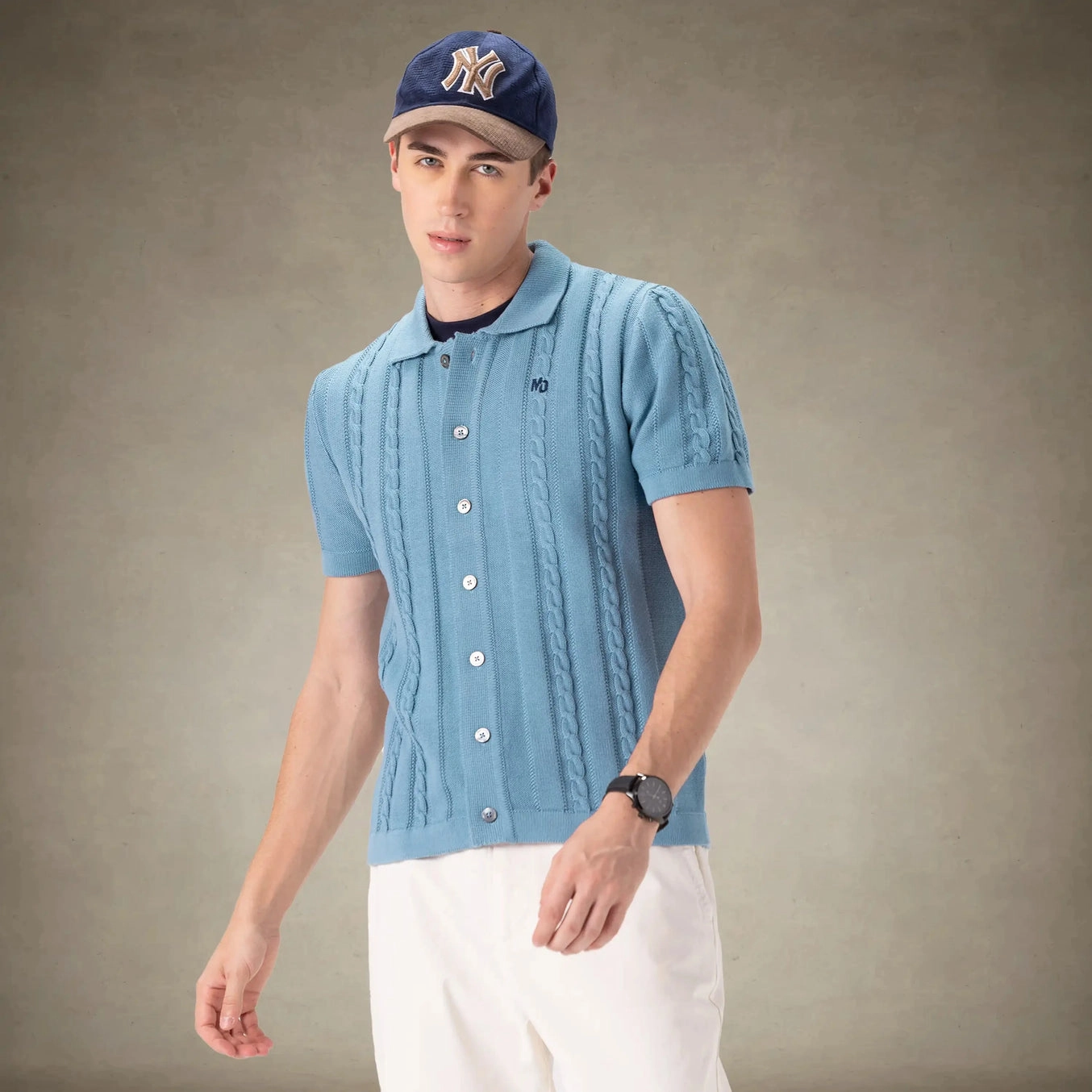 Men's JC Polo Cable Sweater
