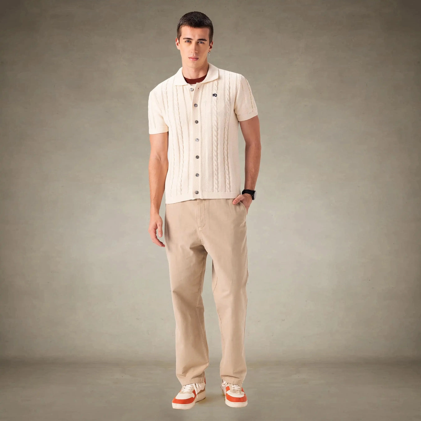 Men's JC Polo Cable Sweater