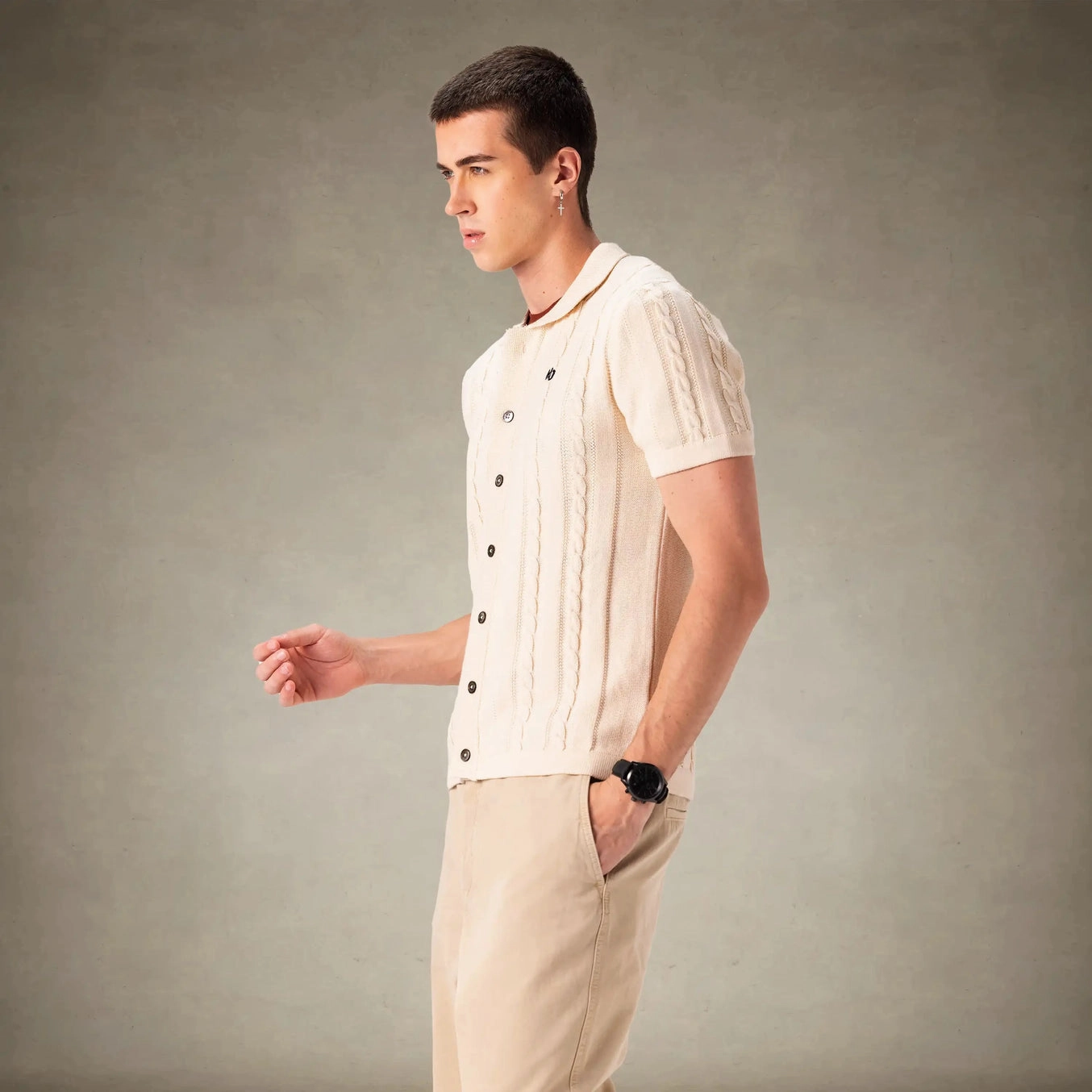 Men's JC Polo Cable Sweater