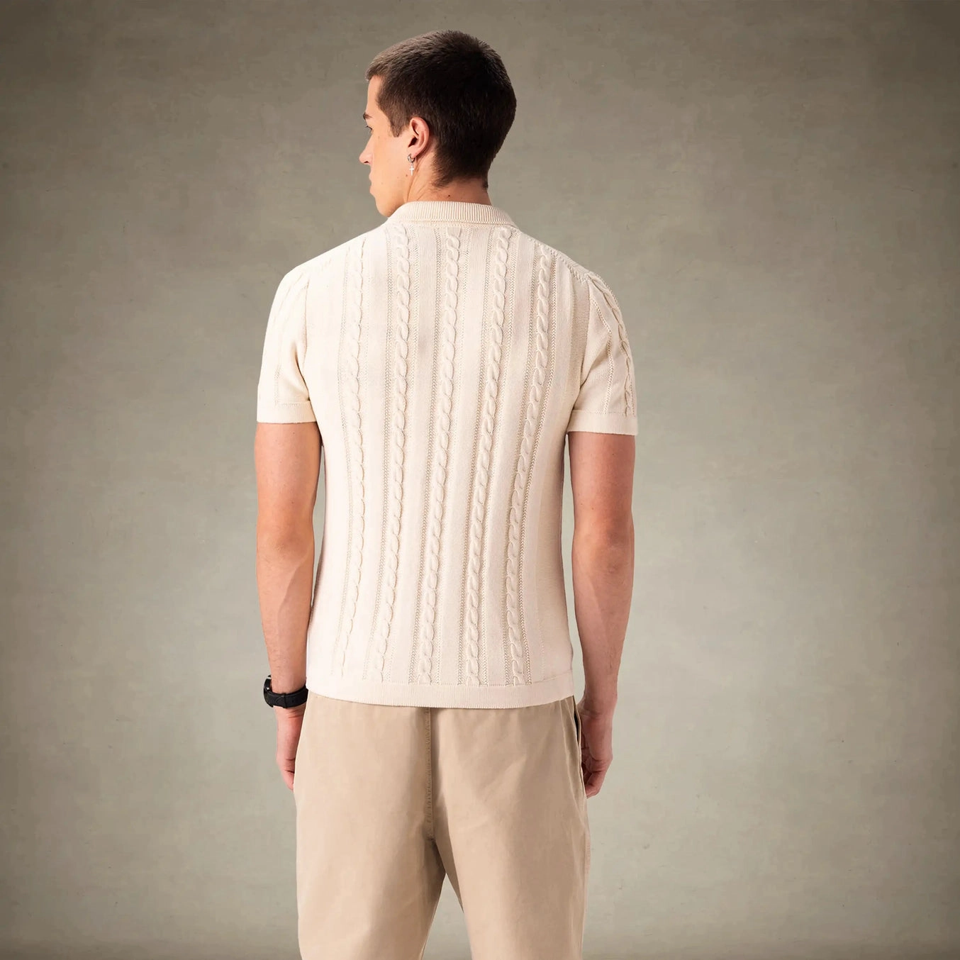 Men's JC Polo Cable Sweater