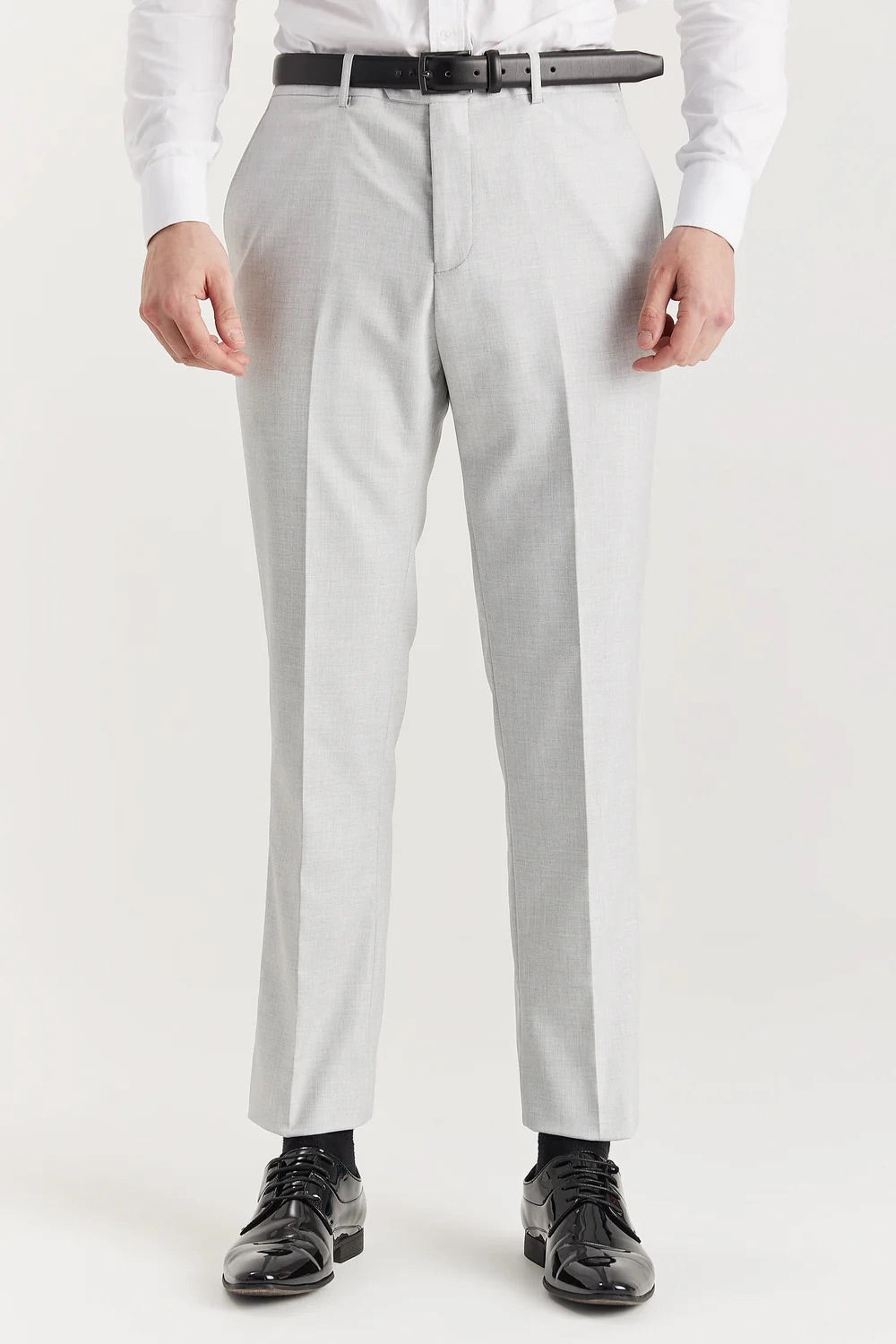 Men's Silver Lightweight Summer Wedding Party 3 Piece Suit