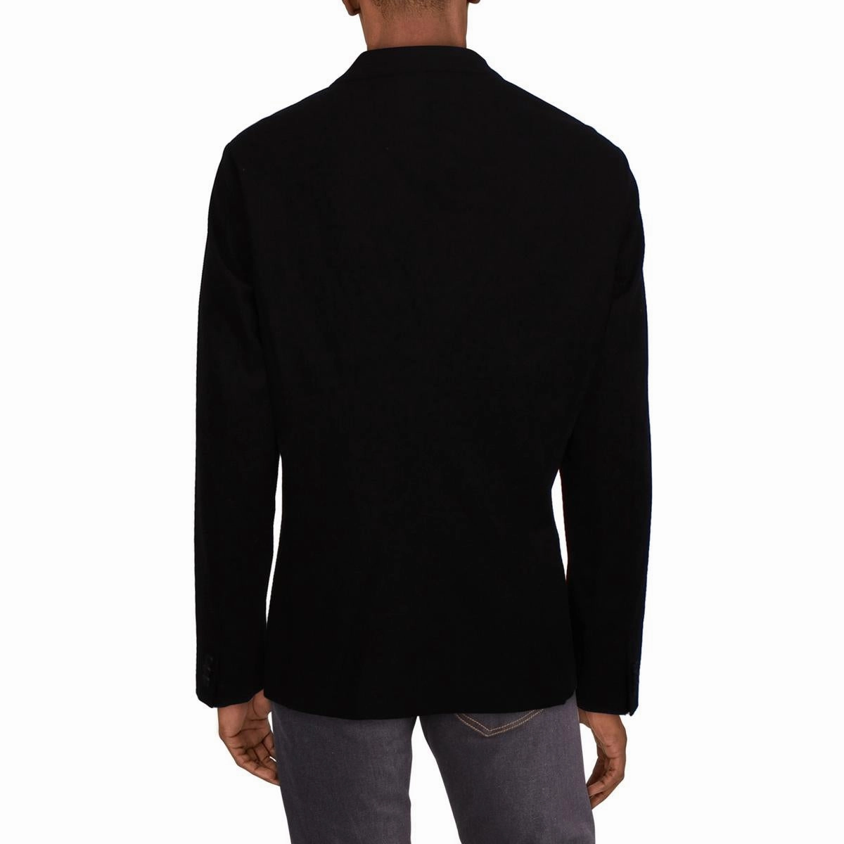 Mens Collar Polyester Two-Button Blazer
