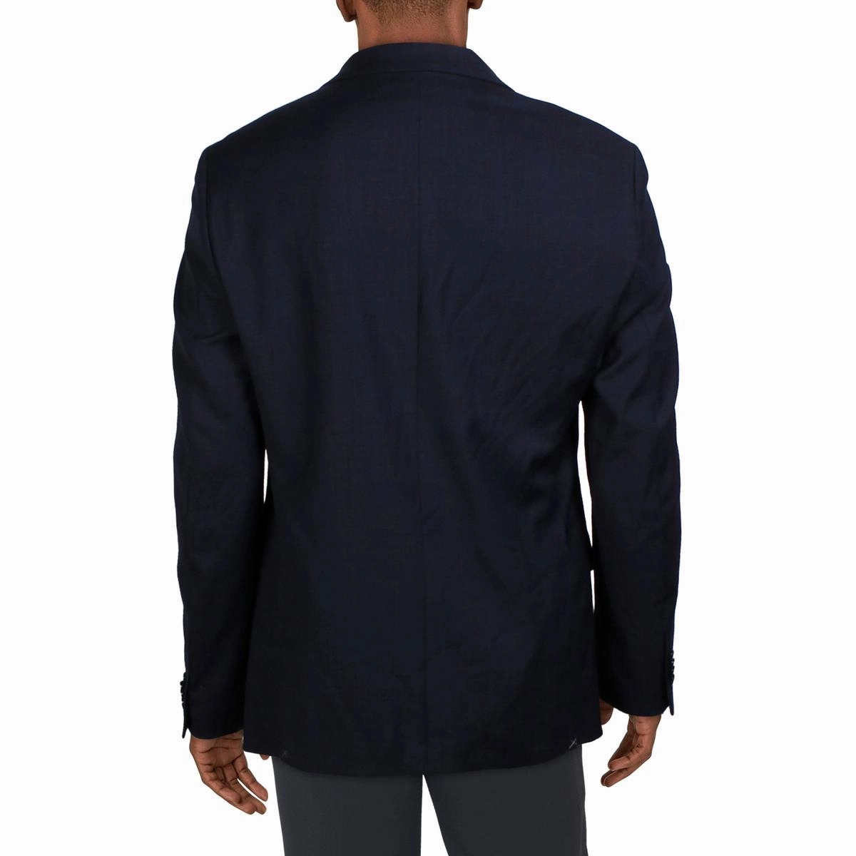 Mens Collar Wool Two-Button Blazer