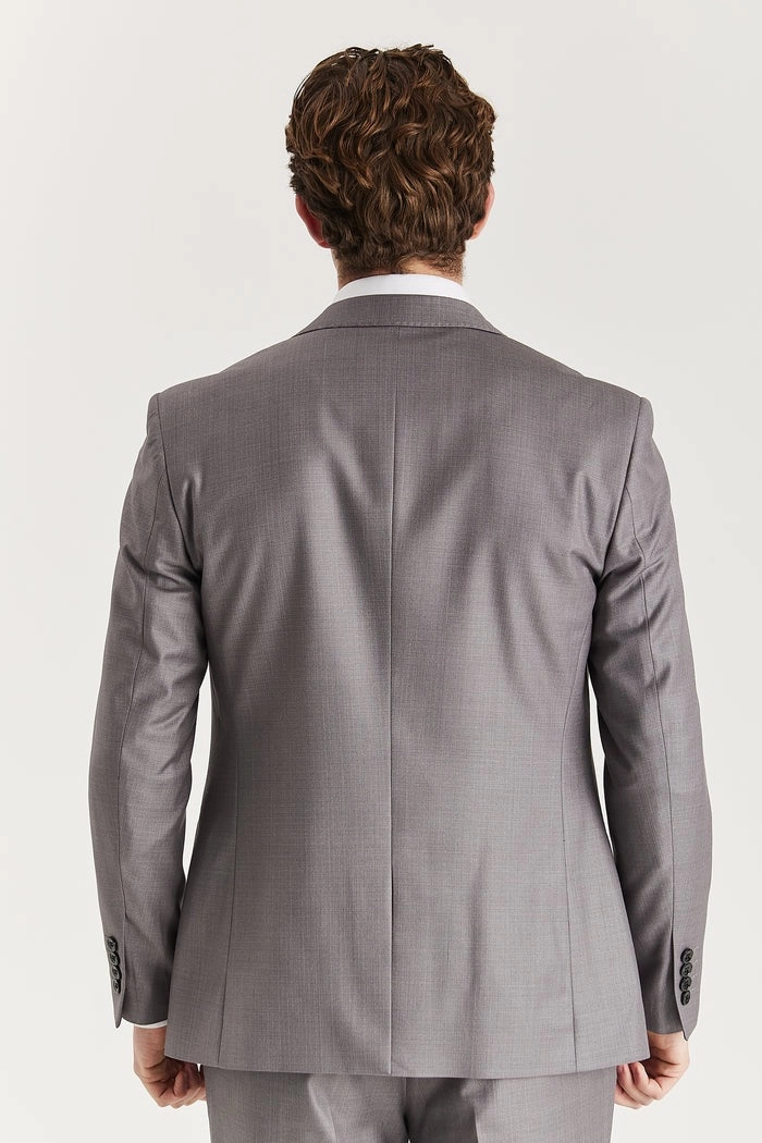 Mens Grey Tailored Suit Blazer Formal Jacket