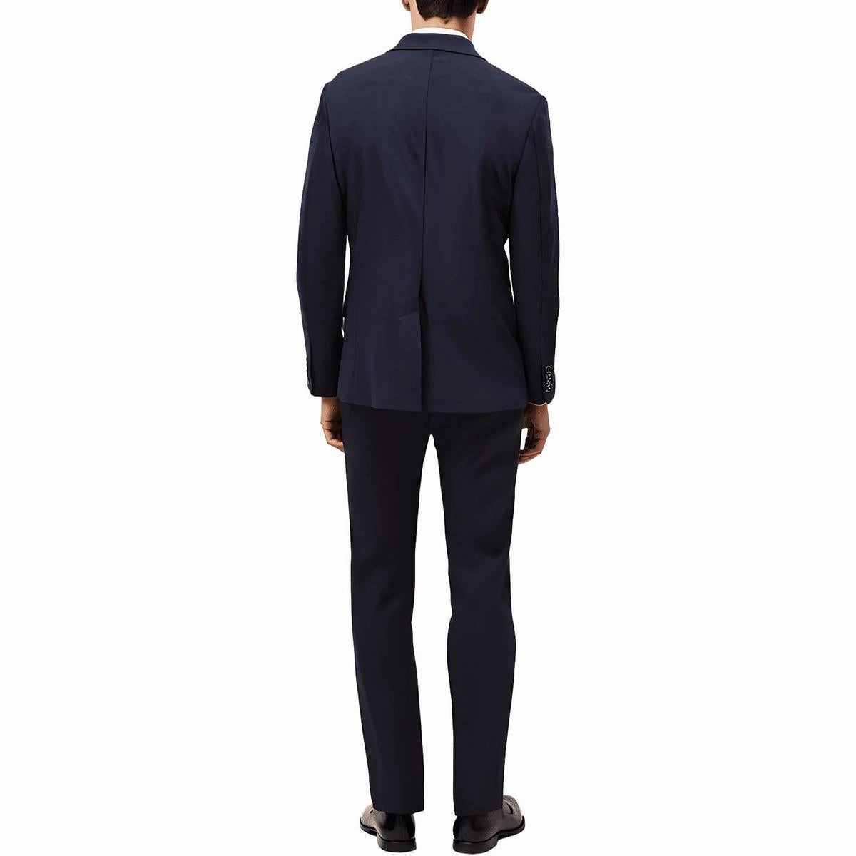 Mens Lined Polyester Two-Button Blazer