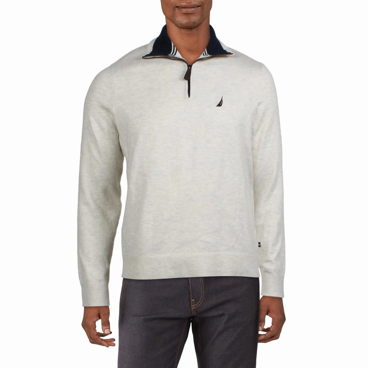 Mens Logo Knit Pullover Sweater