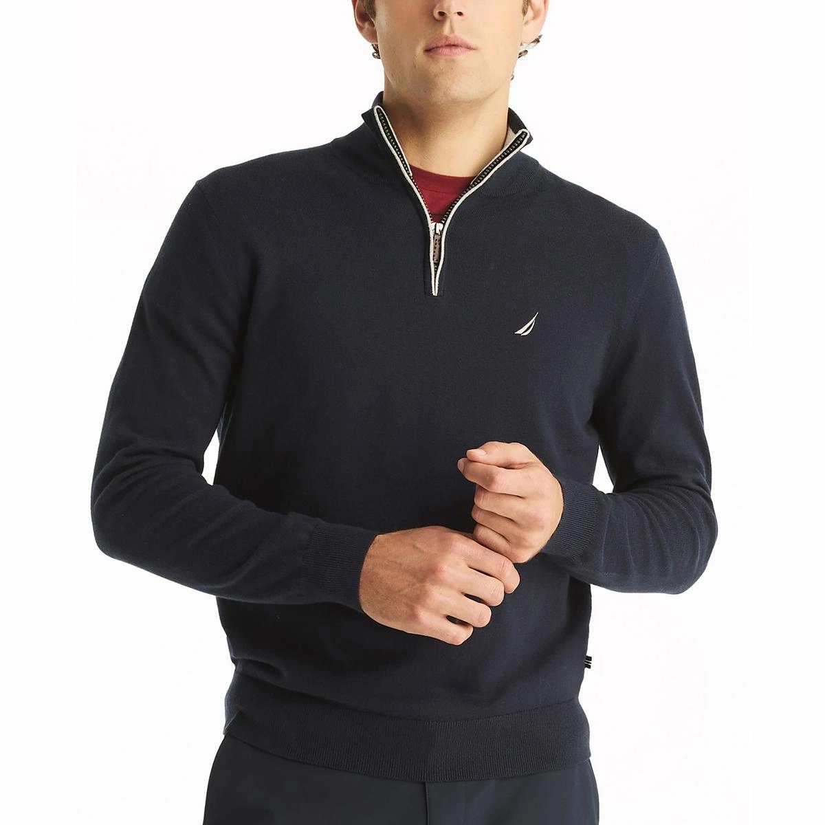 Mens Logo Knit Pullover Sweater