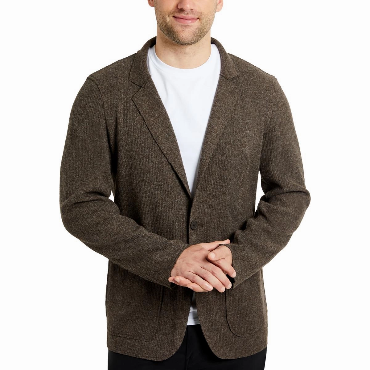 Mens Ribbed Knit Sportcoat