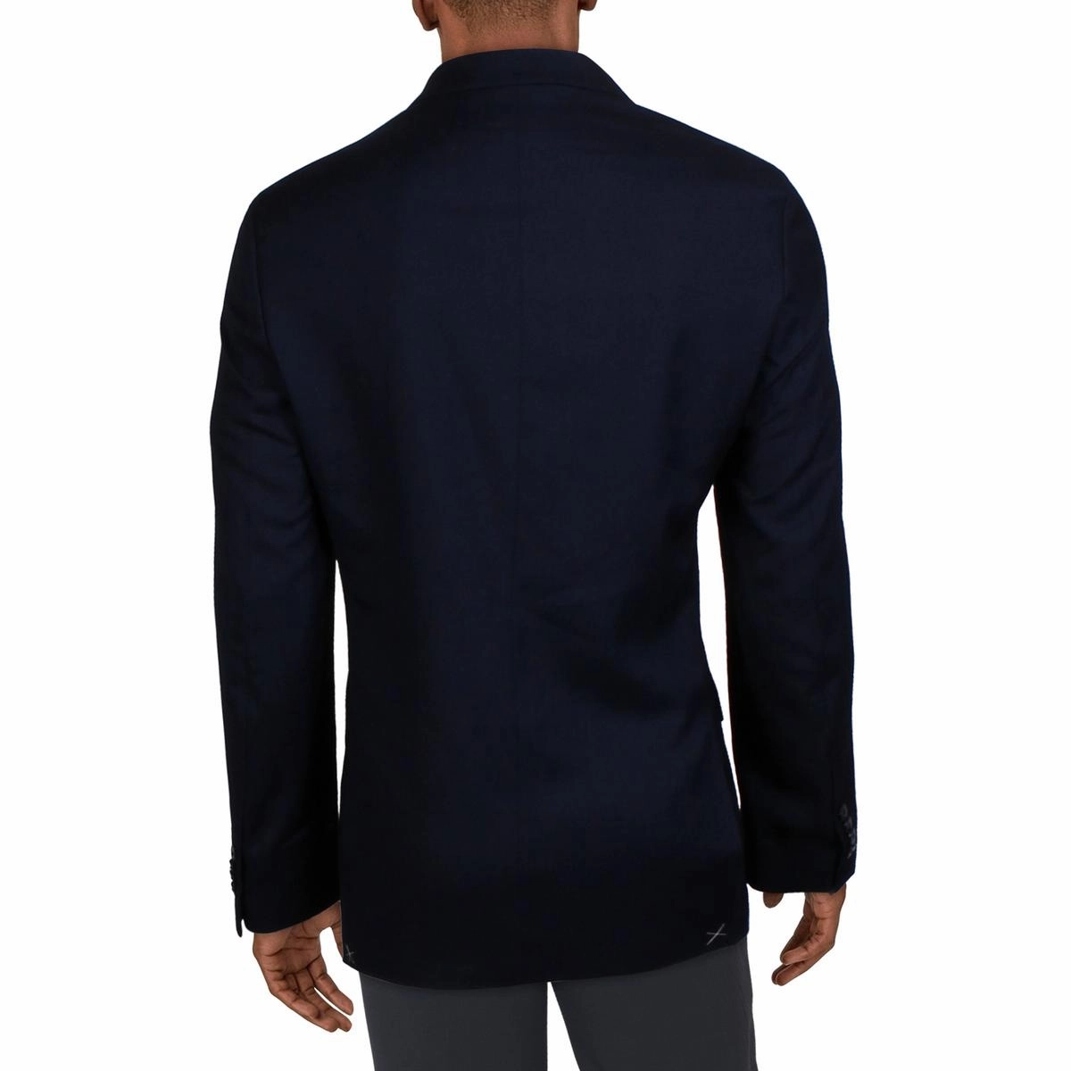 Mens Textured Polyester Two-Button Suit