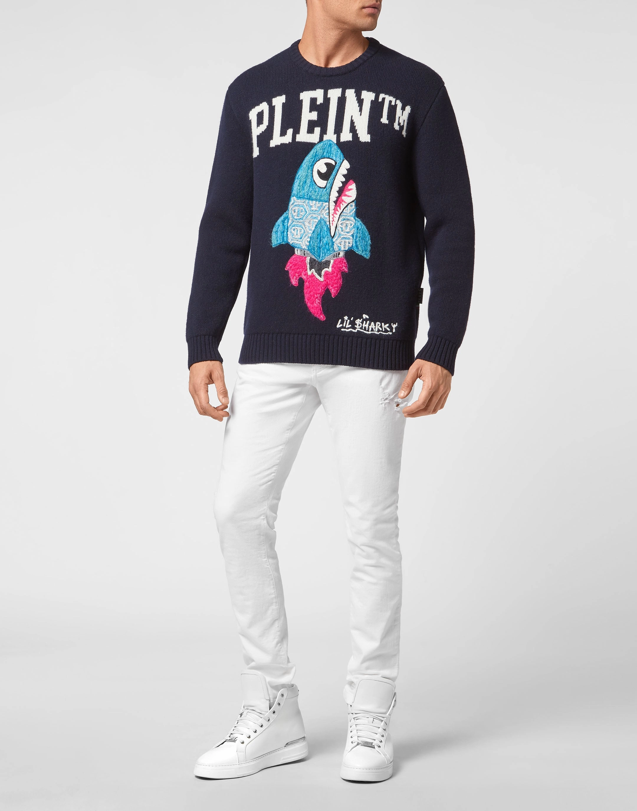 Merino Wool Pullover Round Neck LS