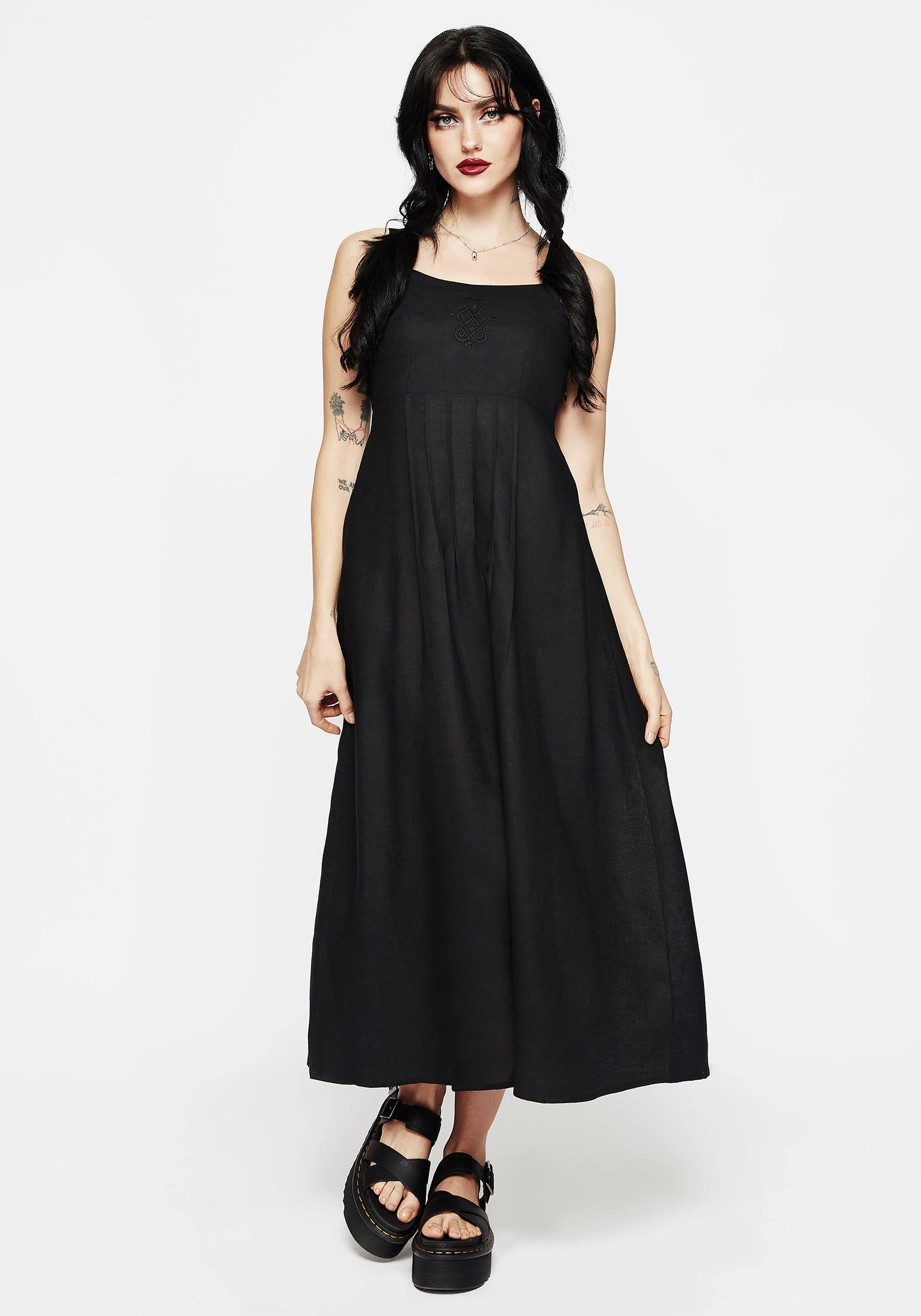 Merrymount Embroidered Midaxi Dress Dresses Womens - women's dresses clearance