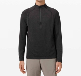 Metal Vent Tech 1/2 Zip 2.0 Sweater In Dark Coal/black turtleneck sweaters sale