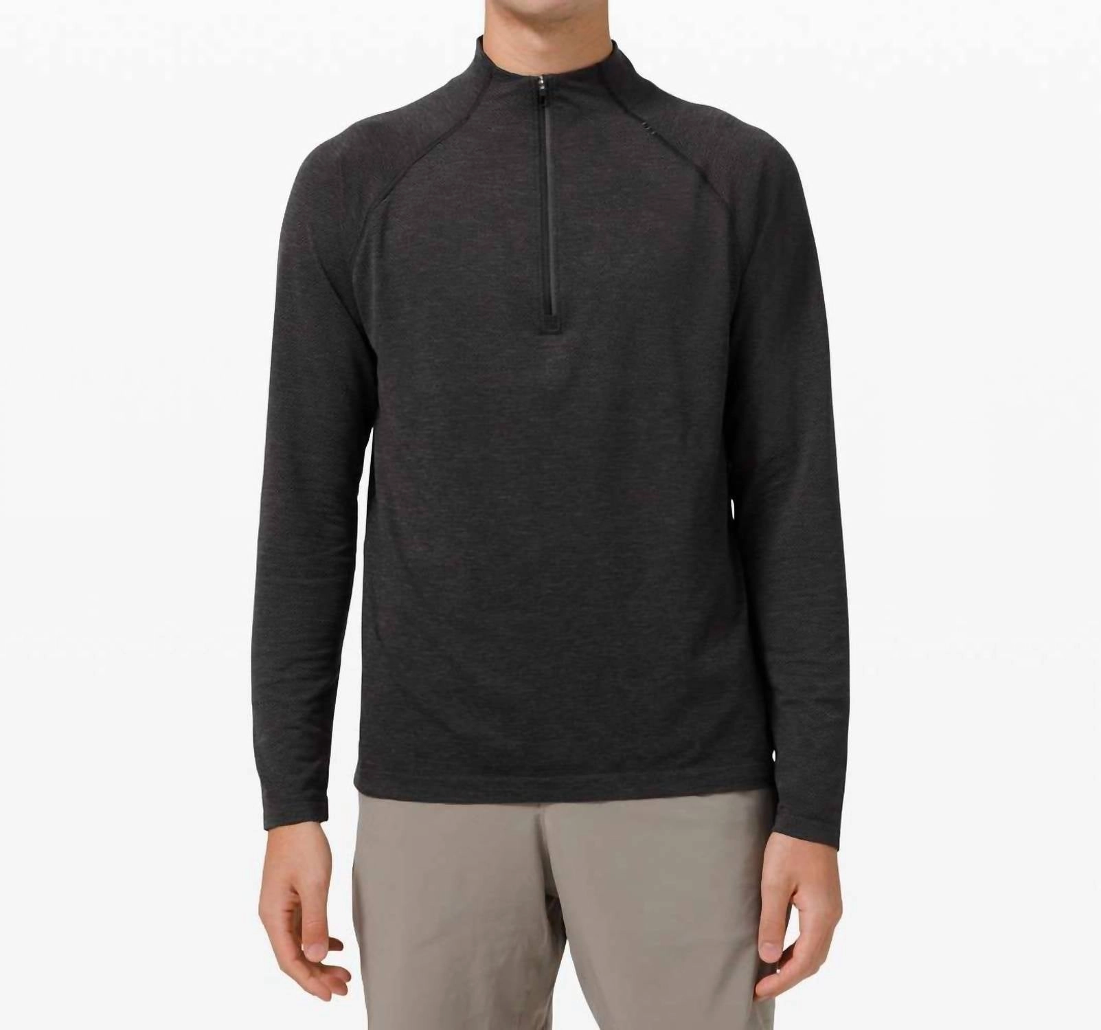 Metal Vent Tech 1/2 Zip 2.0 Sweater In Dark Coal/black turtleneck sweaters sale