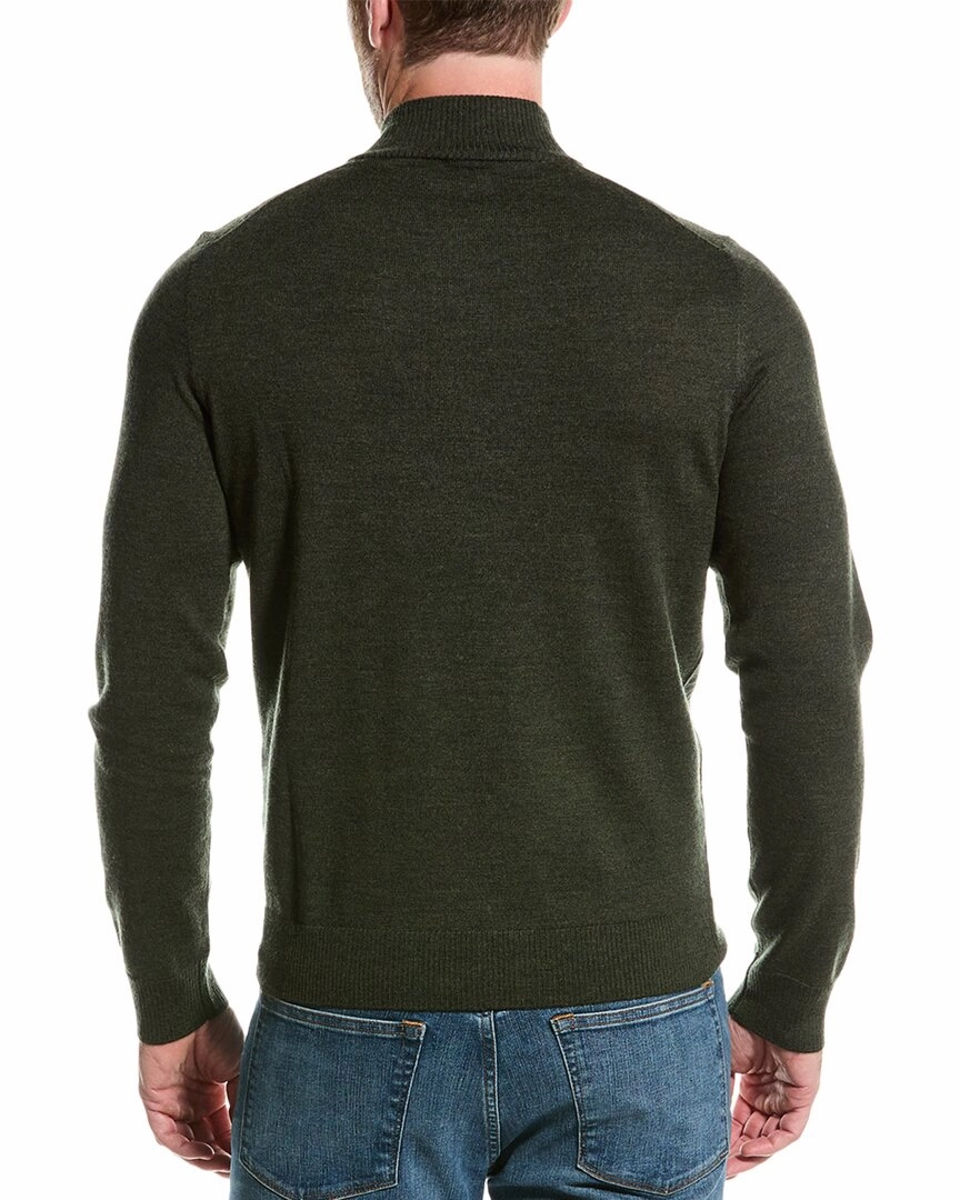 Mette mens  Merino Wool Mock 1/4-Zip Sweater, XXL, Green