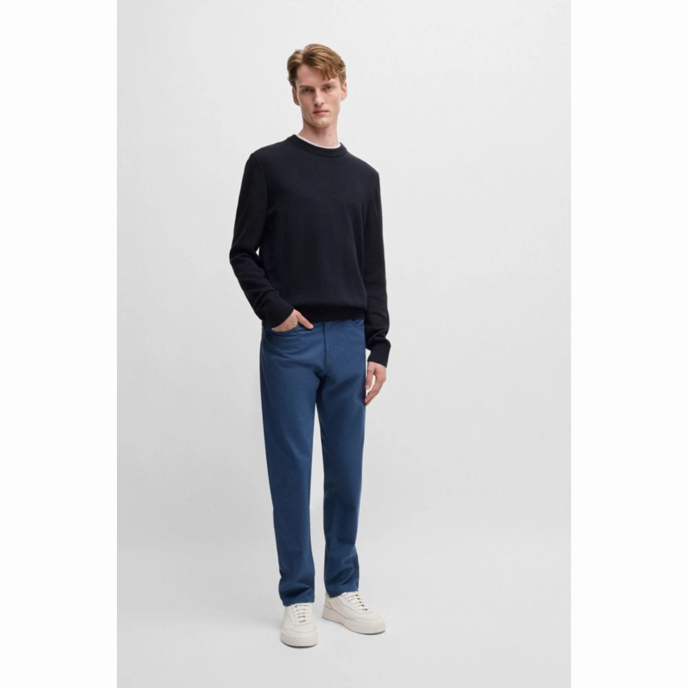 Micro-structured sweater in cotton