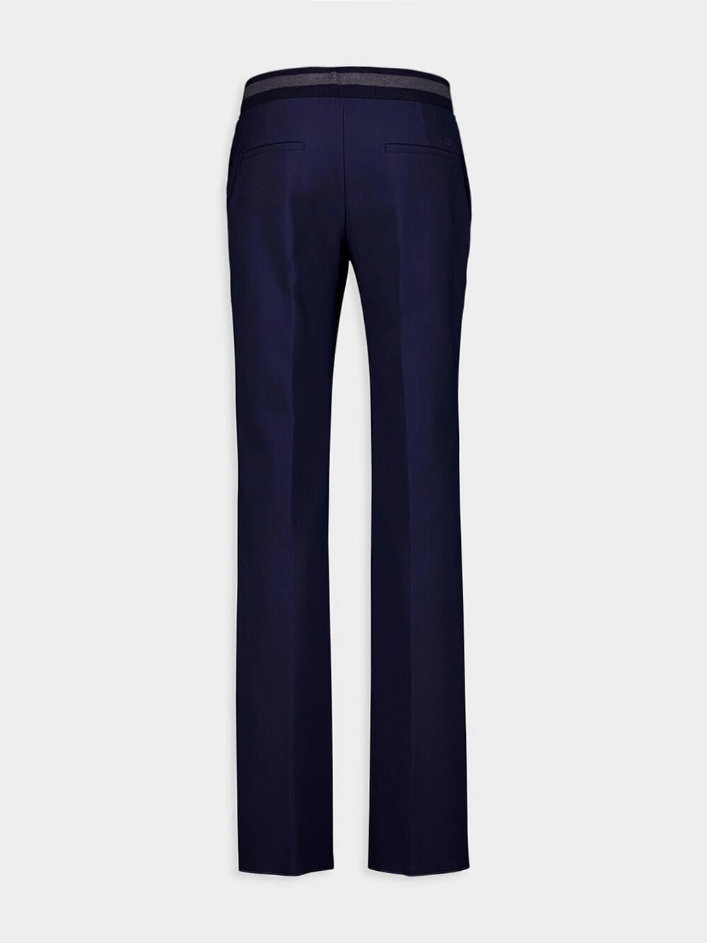 Mid-Rise Stripe-Detail Trousers