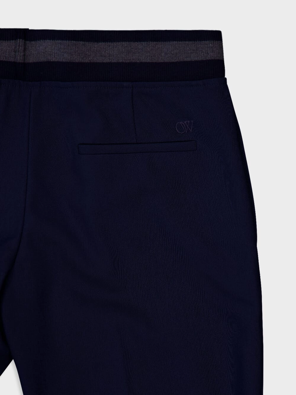 Mid-Rise Stripe-Detail Trousers