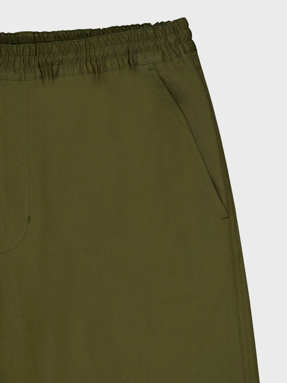 Militare Green Straight-Fit Poplin Trousers