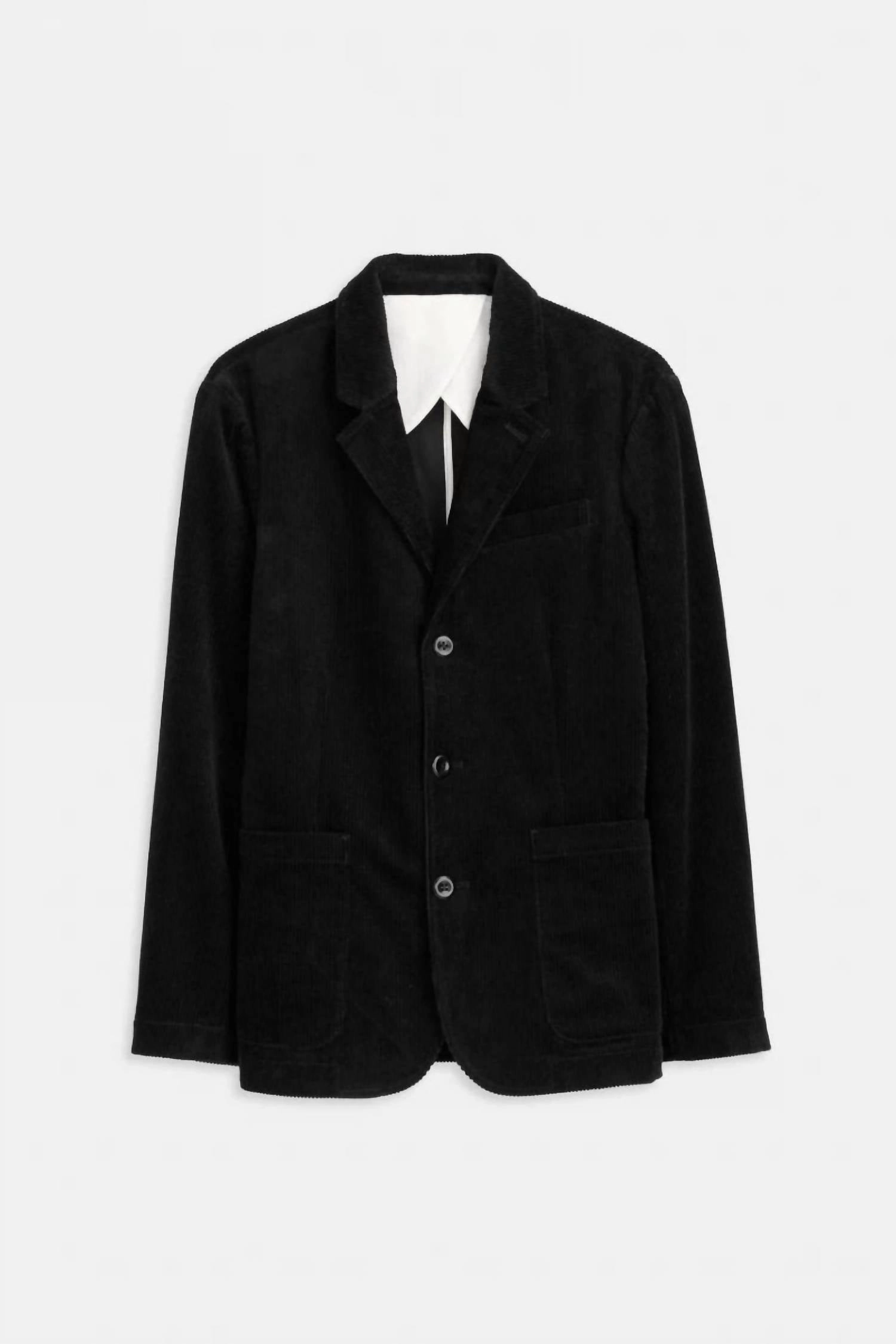 Mill Blazer In Corduroy In Black