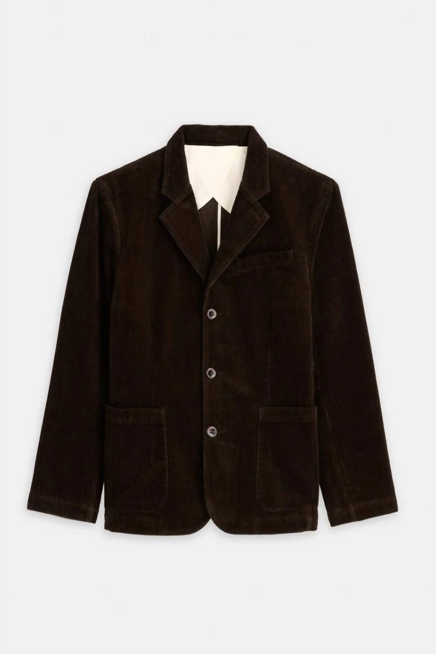 Mill Blazer In Corduroy In Chocolate