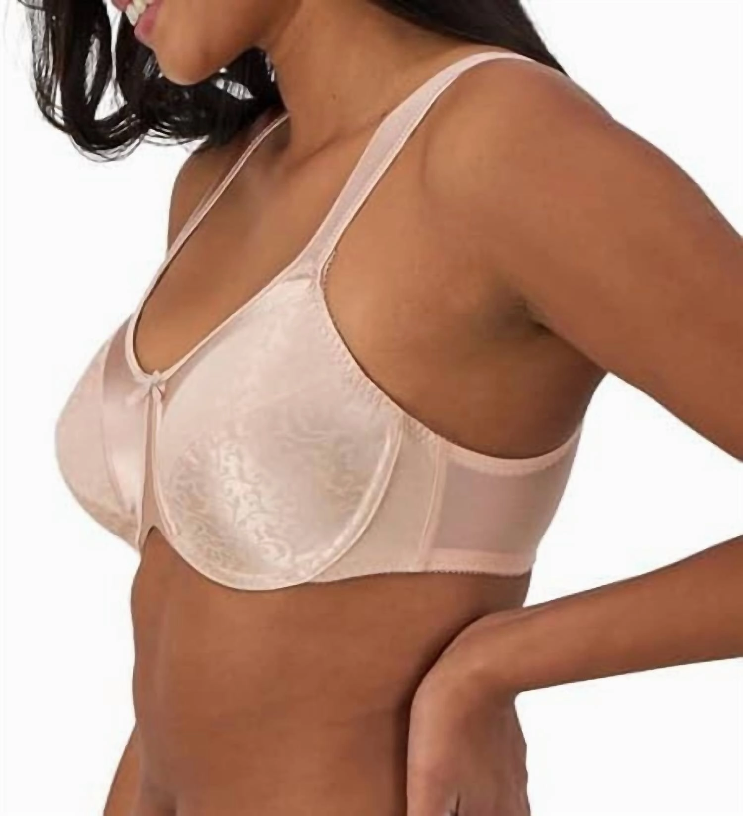 Minimizer Satin Tracings Comfort Strap Underwire Bra In Rosewood