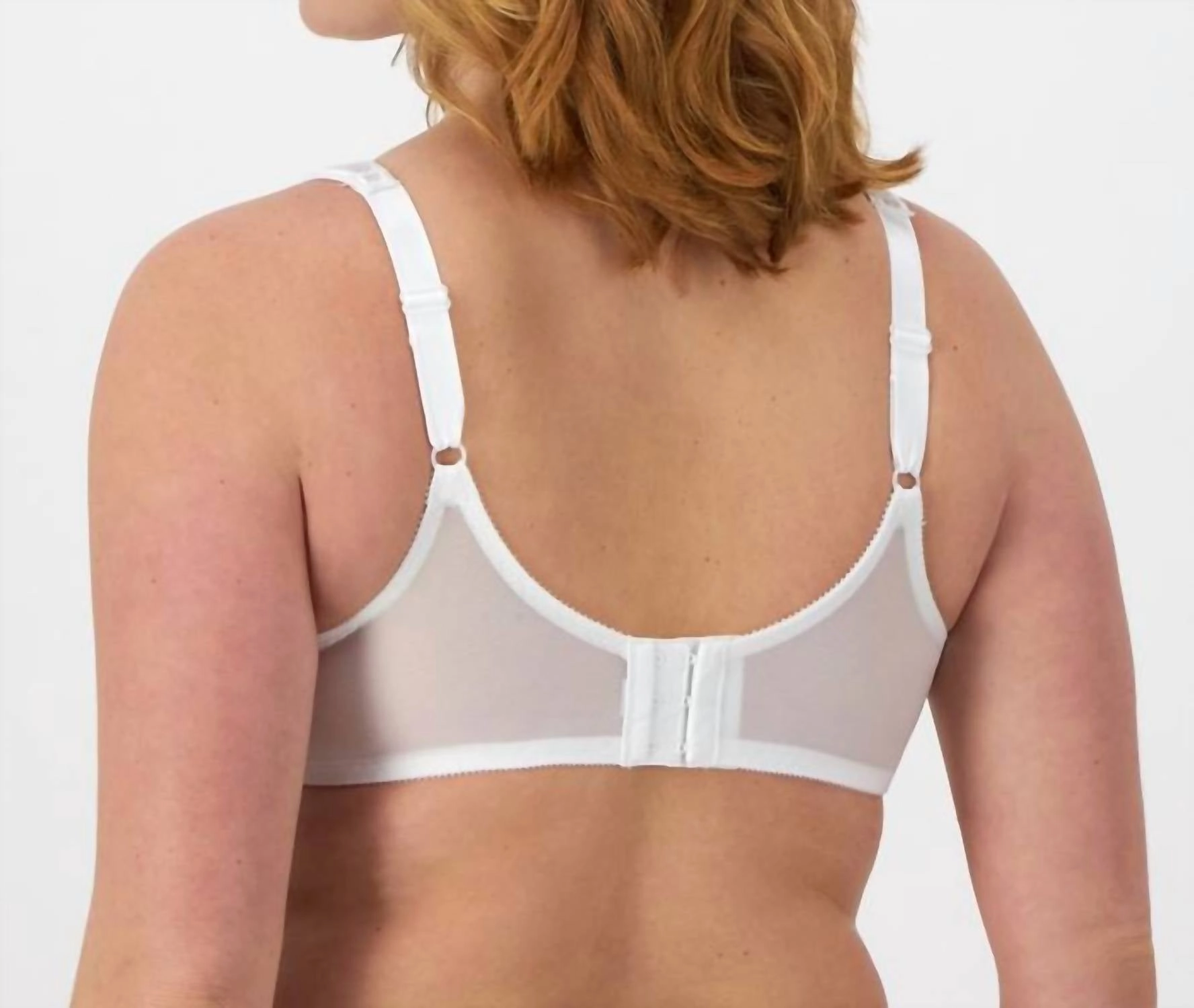 Minimizer Satin Tracings Comfort Strap Underwire Bra In White
