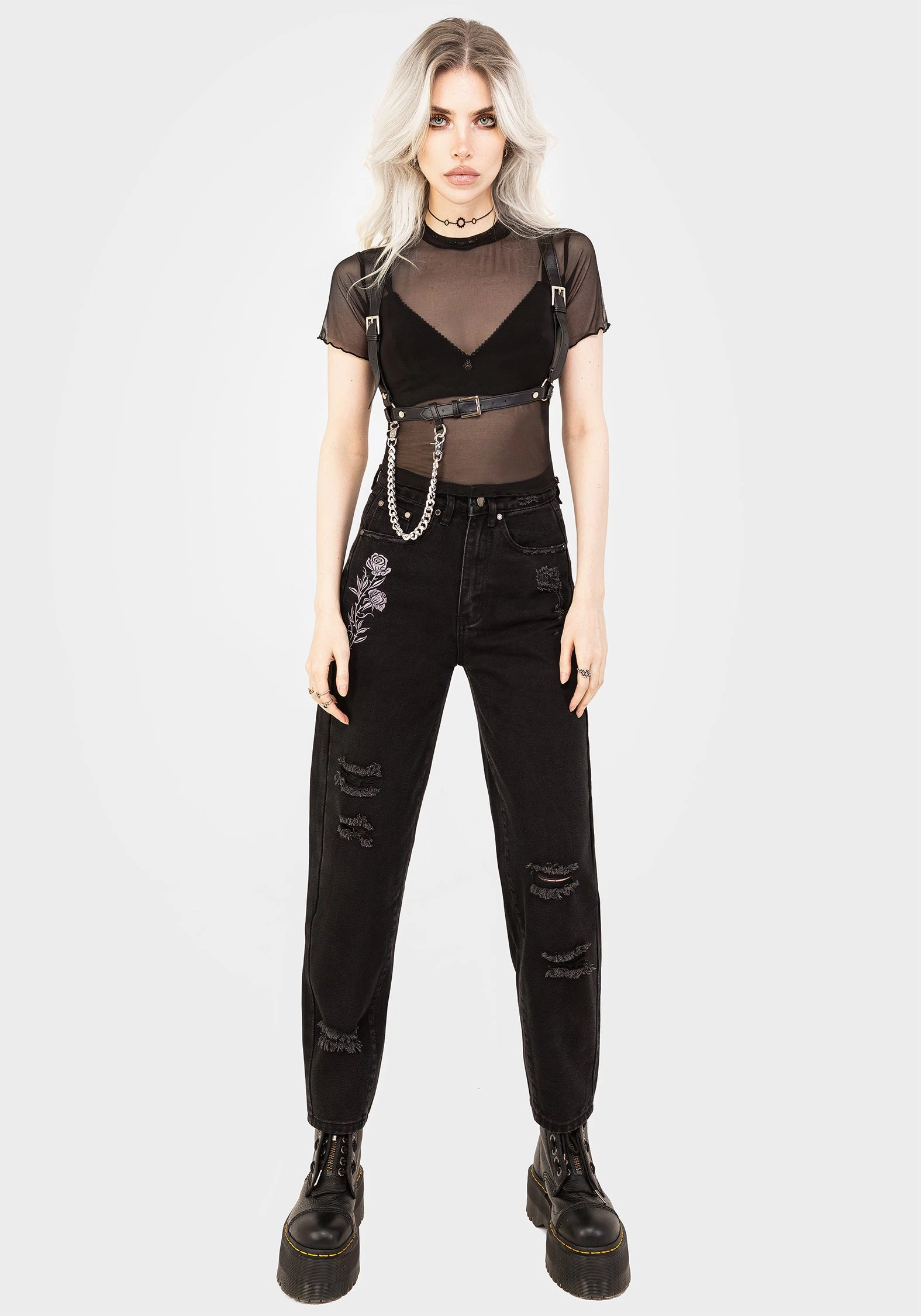 Mirage Mesh Lettuce Edge Crop Tee