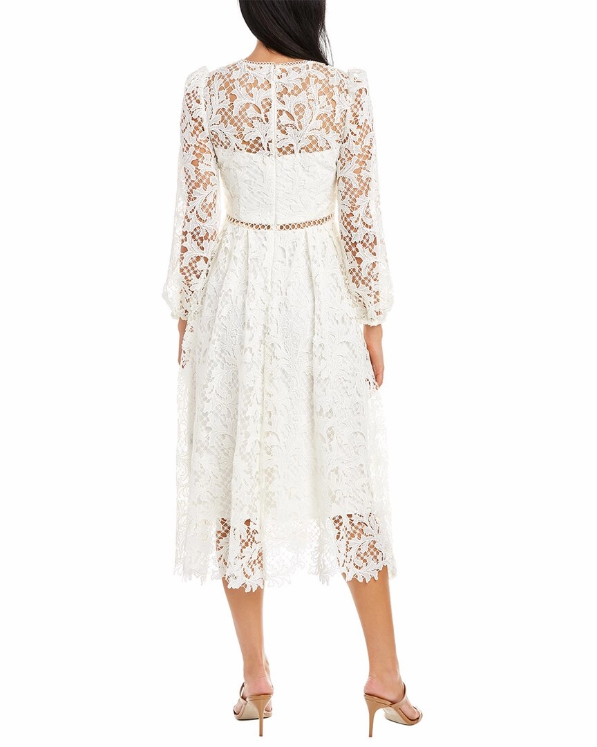 ML Monique Lhuillier Lace Midi Dress
