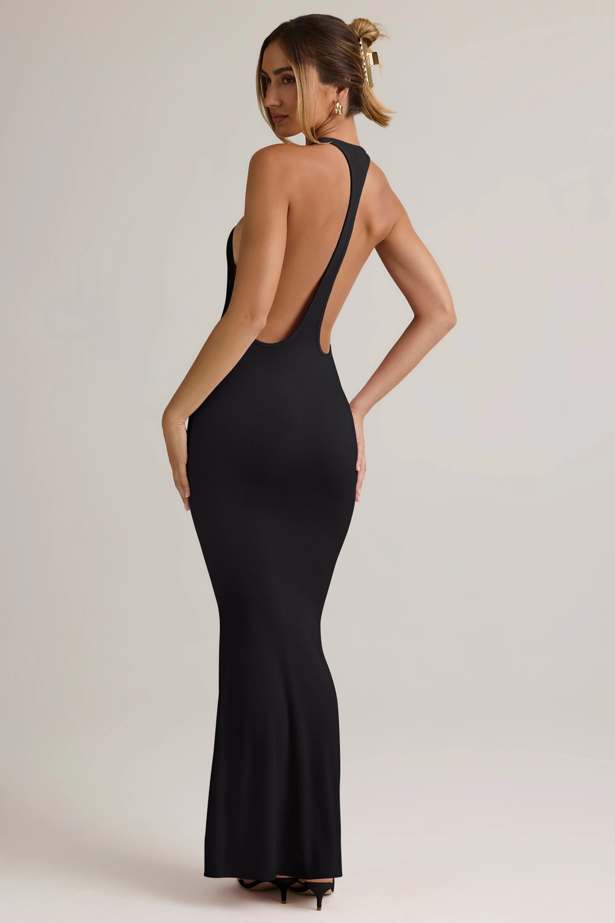 Modal Racerback Maxi Dress in Black Dresses - dresses on sale