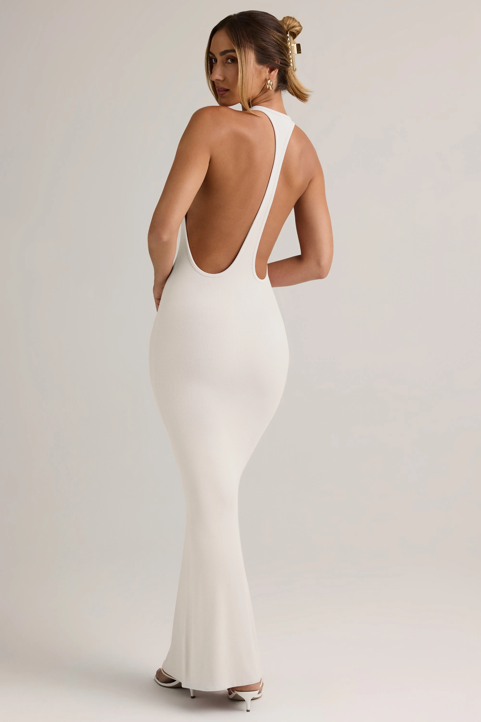Modal Racerback Maxi Dress in White Dresses outlet online