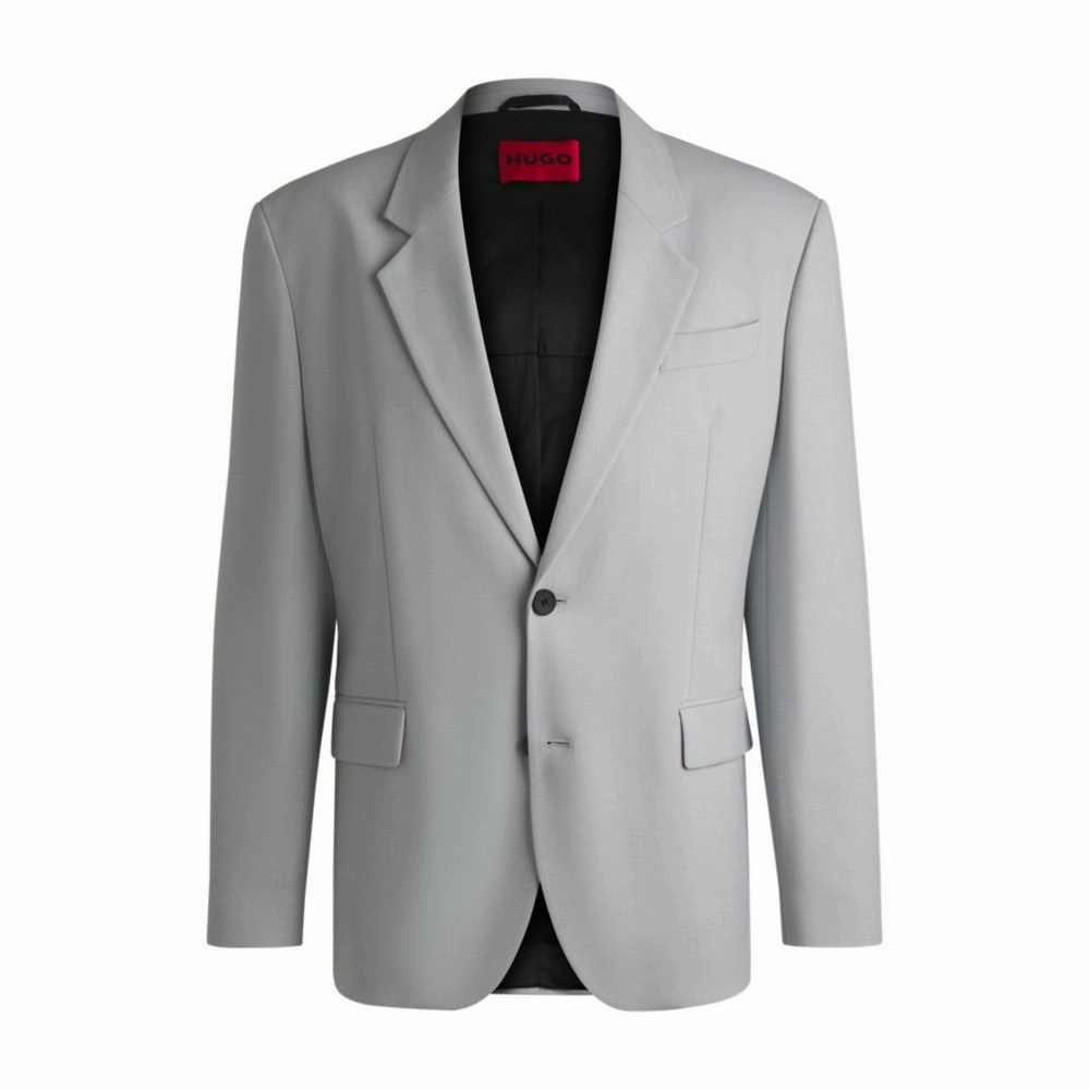 Modern-fit jacket in stretch twill with full lining