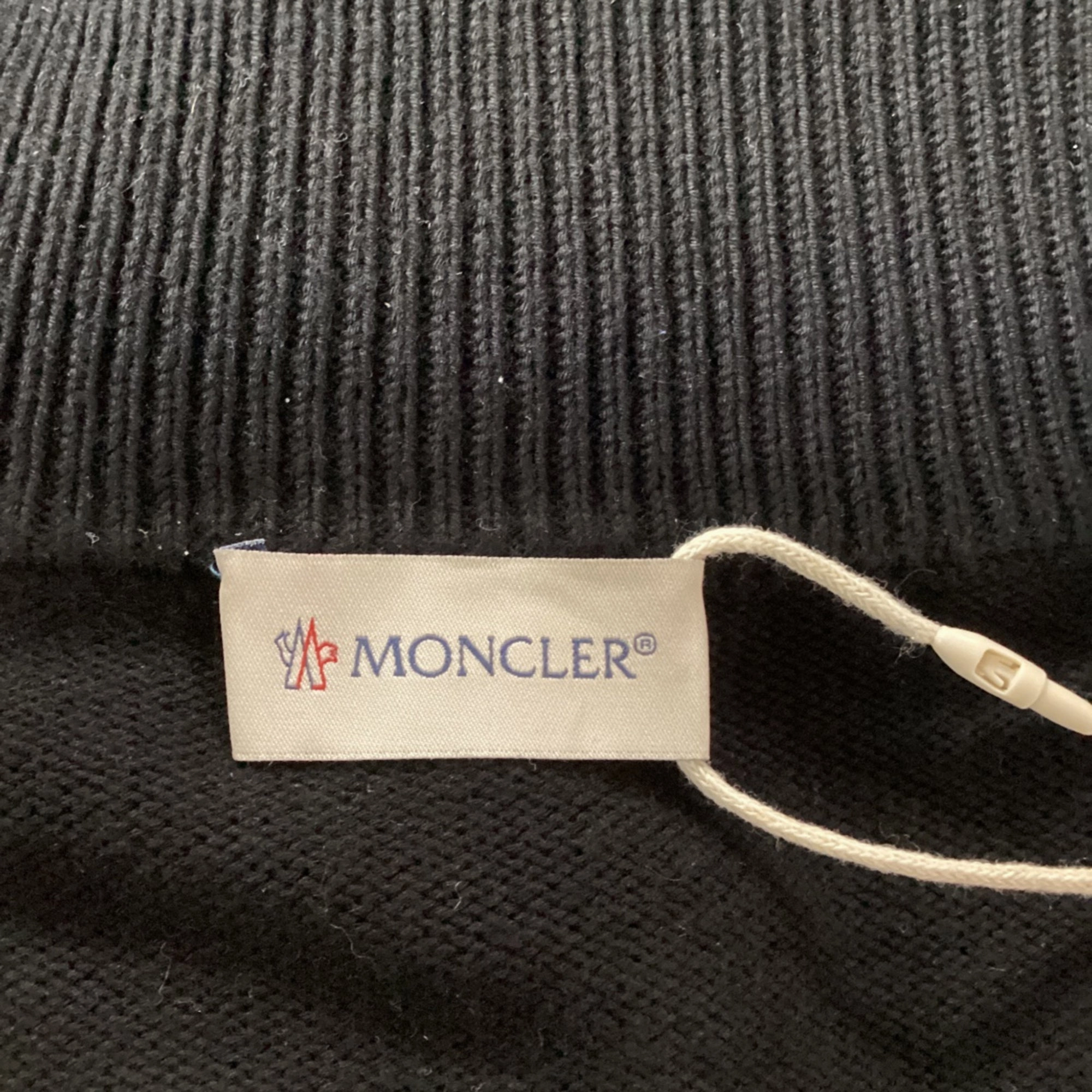 Moncler Padded Zip-Up Cardigan in Black Cotton