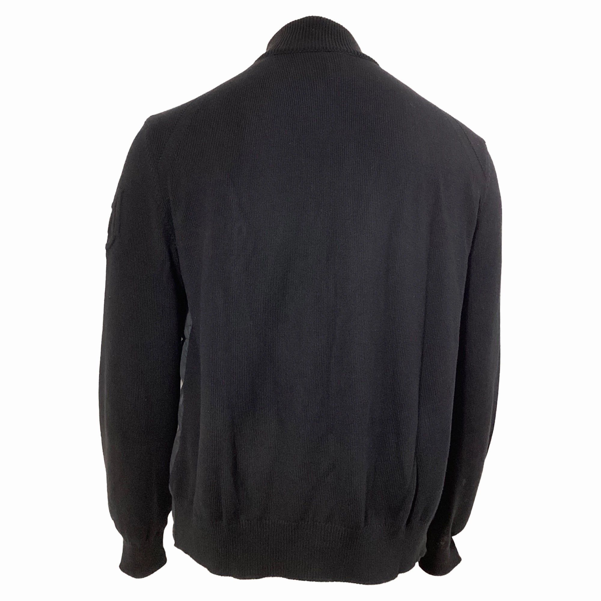 Moncler Padded Zip-Up Cardigan in Black Cotton