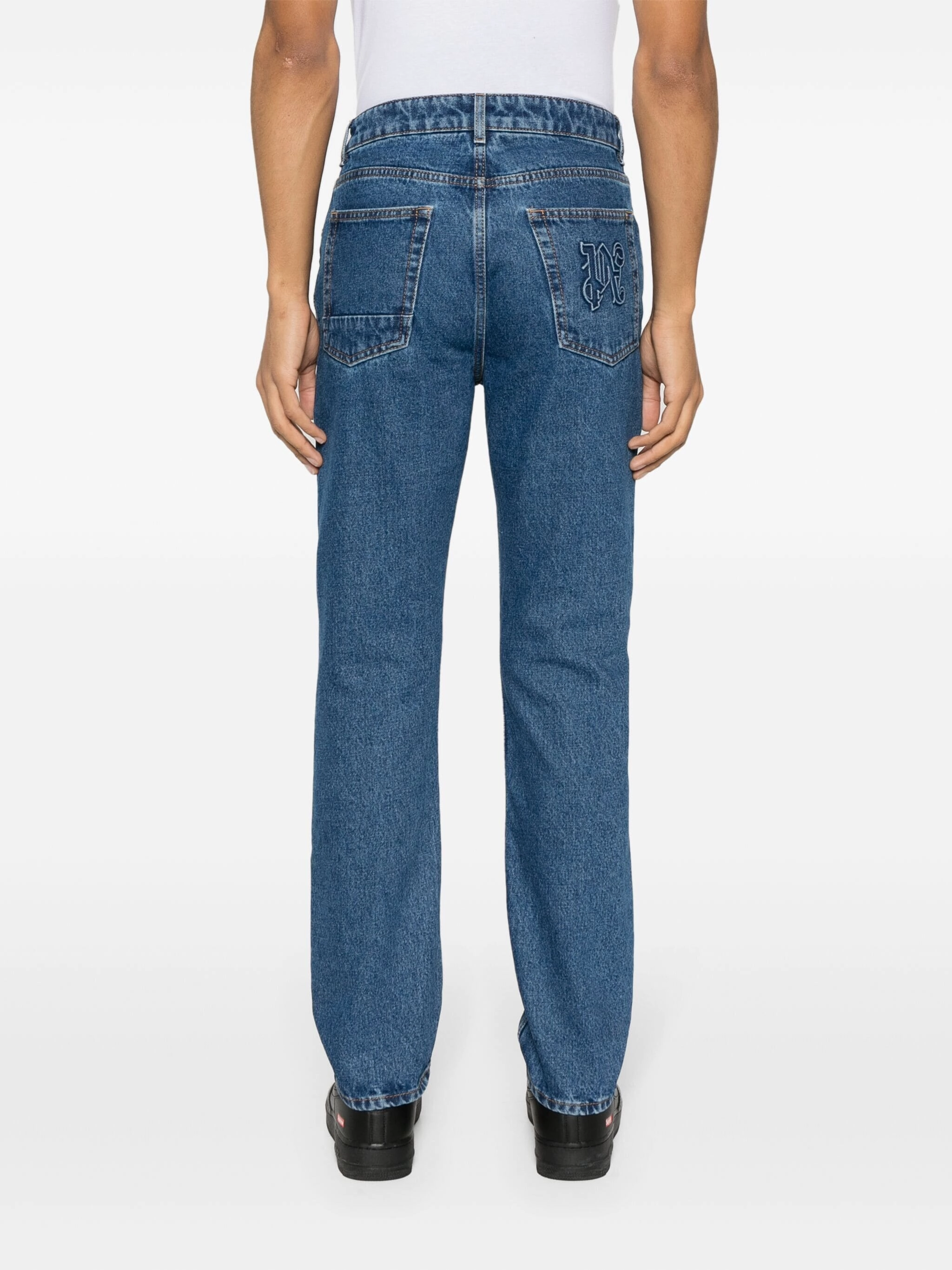 Monogram Straight-Leg Jeans