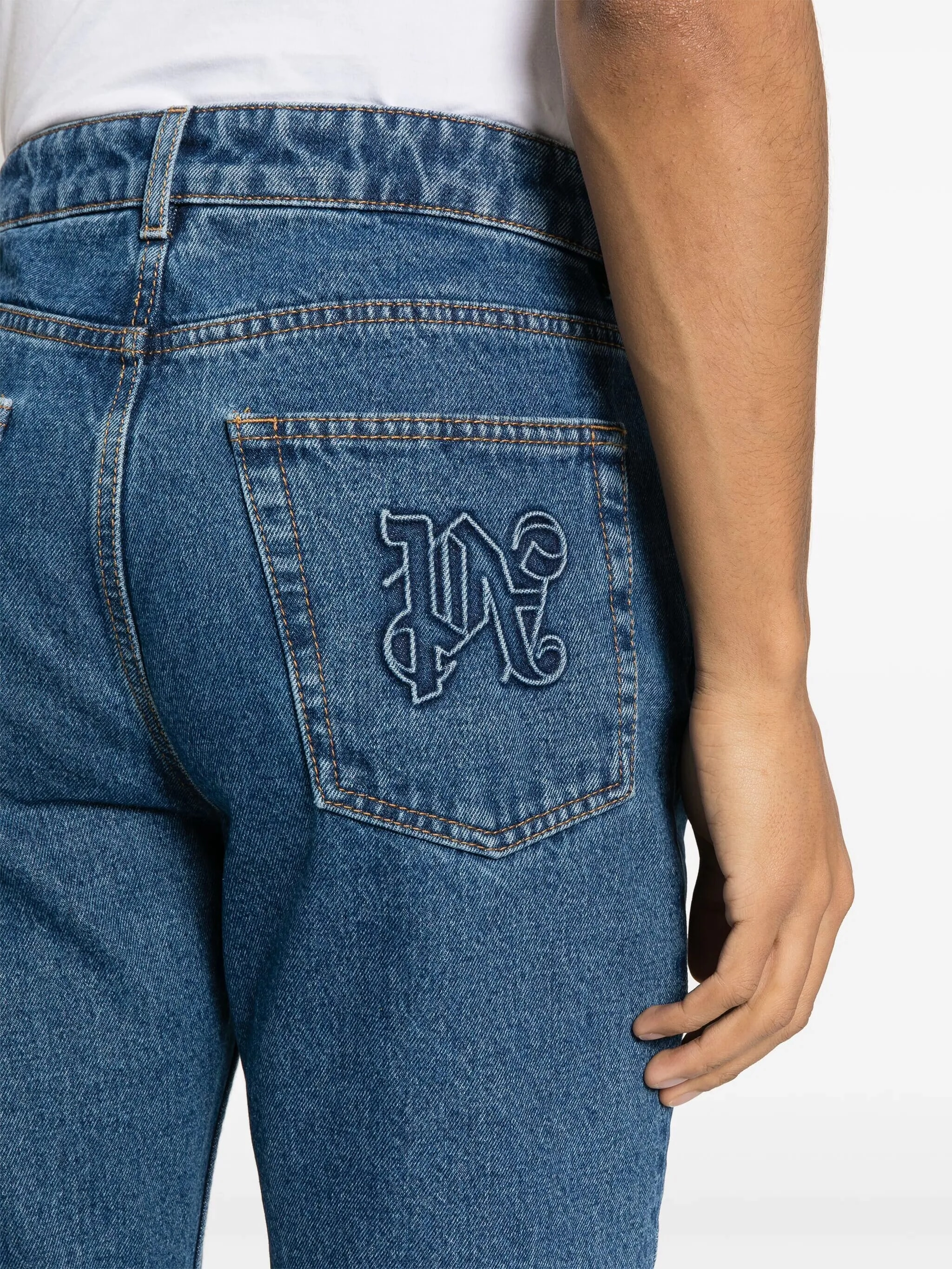 Monogram Straight-Leg Jeans