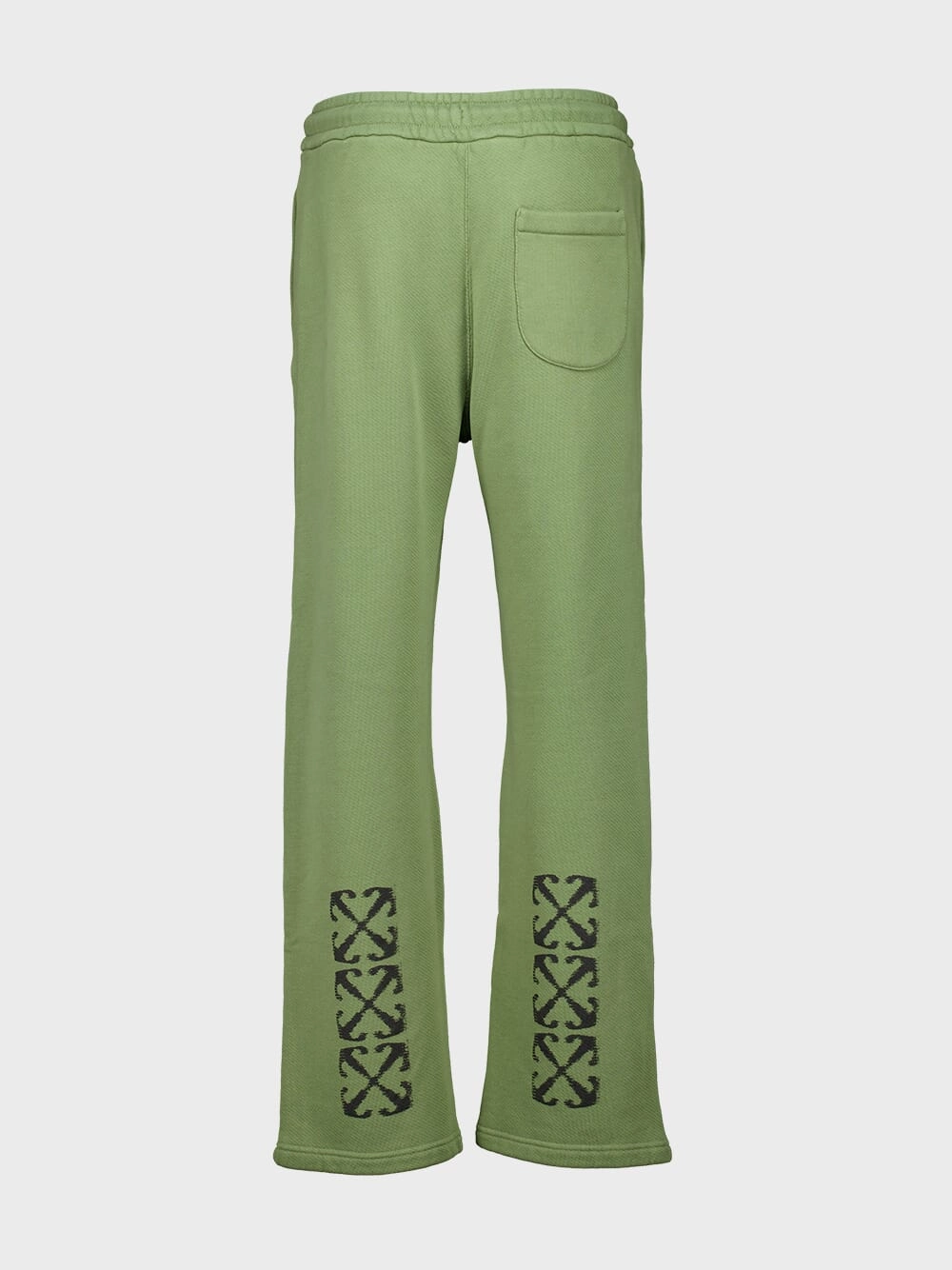 Moss Green Arrow Motif Sweatpants