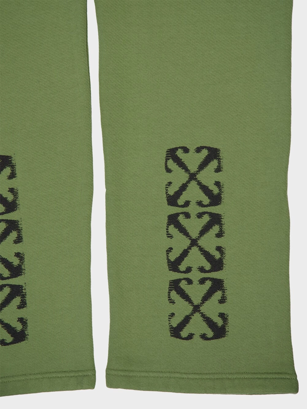Moss Green Arrow Motif Sweatpants