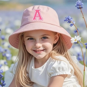 MRK-ID Personalised Initial Bucket Hat Holiday Collection - holiday outfits clearance