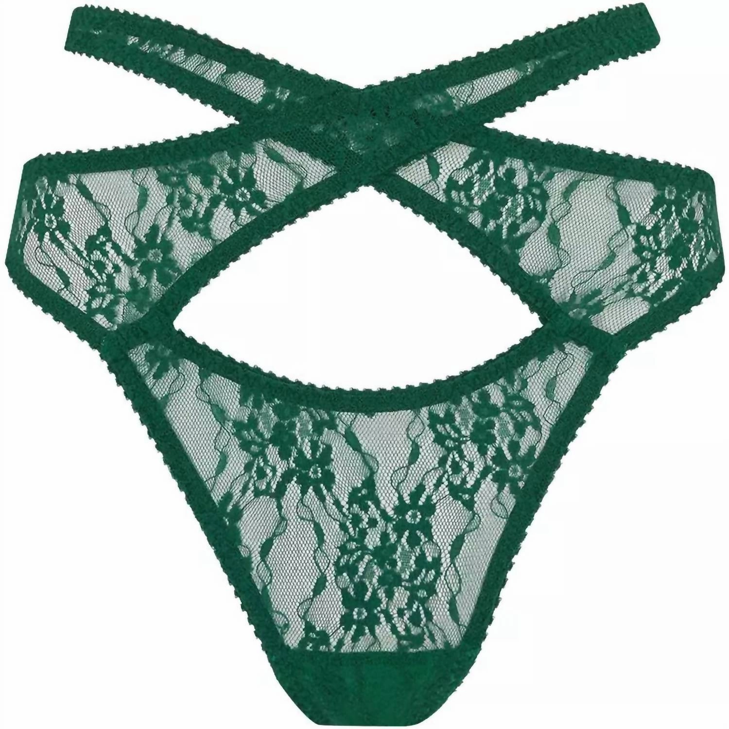 Muse Georgia High Waist Thong In Green