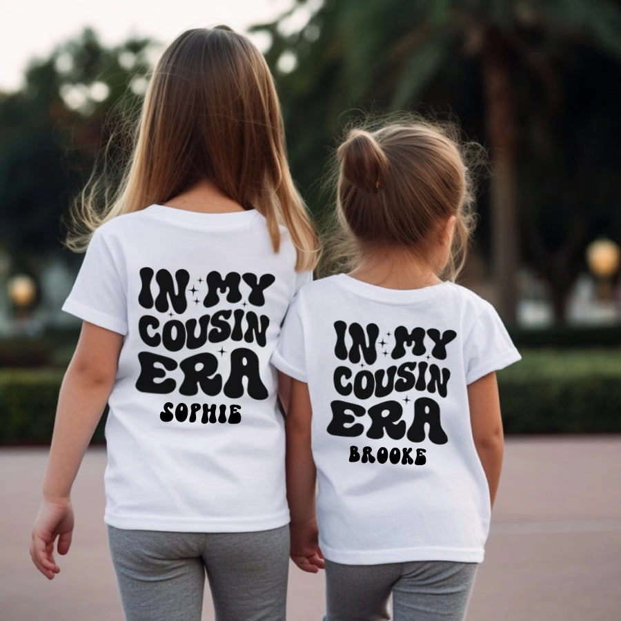 My Cousin Era Personalised Matching White T-Shirts Holiday Collection - holiday outfits clearance