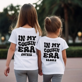 My Cousin Era Personalised Matching White T-Shirts Holiday Collection - holiday outfits clearance