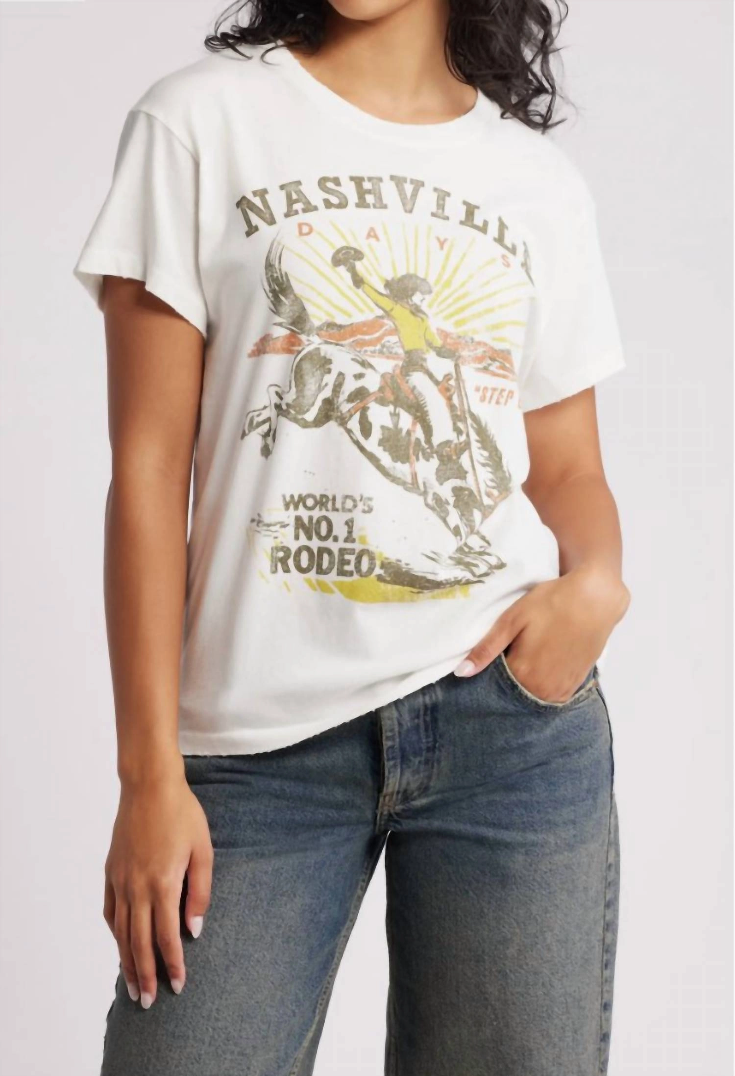 Nashville Days Tour Tee In Vintage White