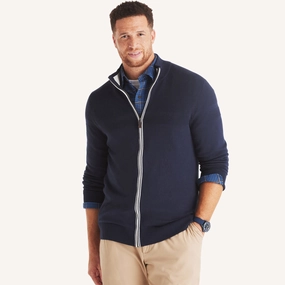 Nautica Mens Big & Tall Navtech Mock-Neck Full-Zip Sweater designer sweaters outlet