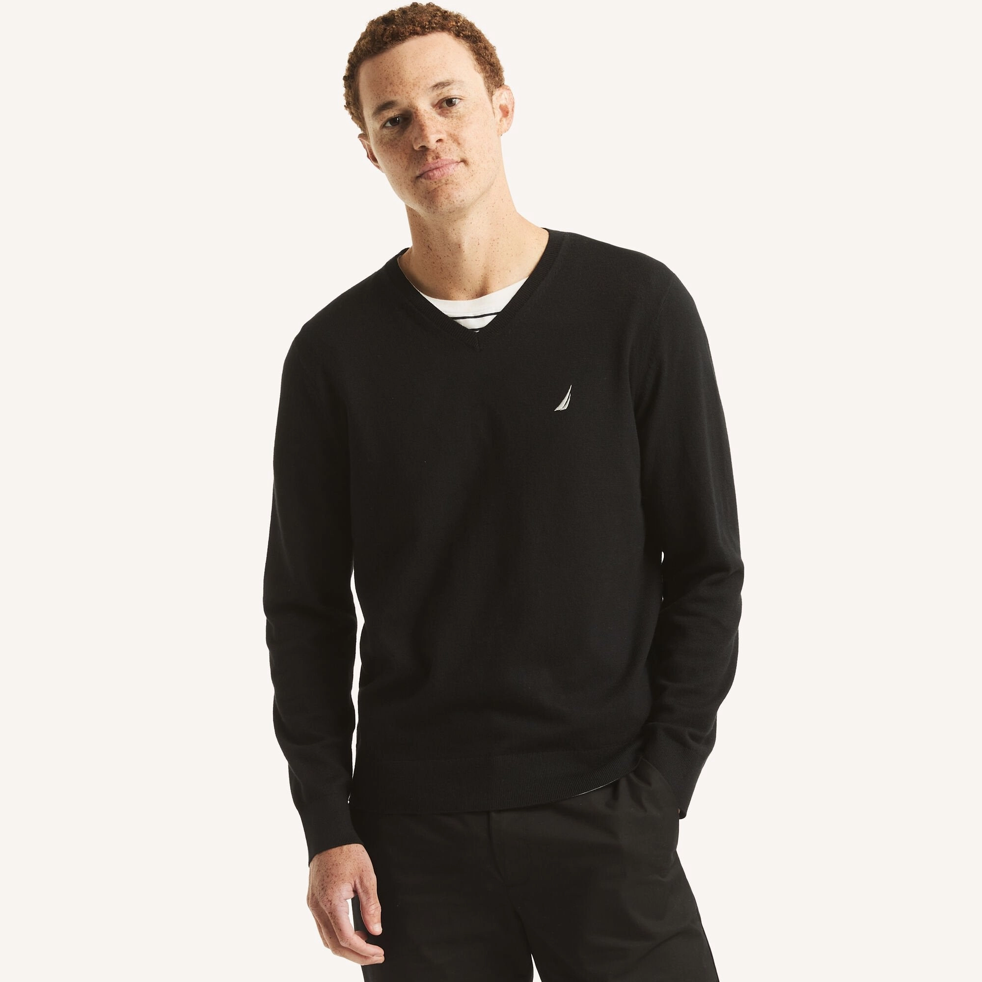 Nautica Mens Navtech V-Neck Deck Sweater designer sweaters outlet