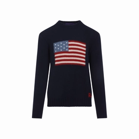 Navy-Blue Cashmere Pullover designer sweaters outlet