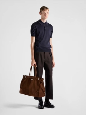 Navy Blue Silk Polo Shirt Tops Mens - men's t-shirts outlet
