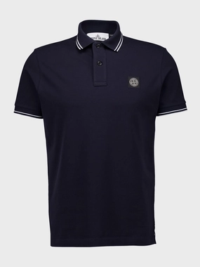 Navy Blue Slim Fit Short Sleeve Polo Shirt Tops Mens - men's t-shirts outlet