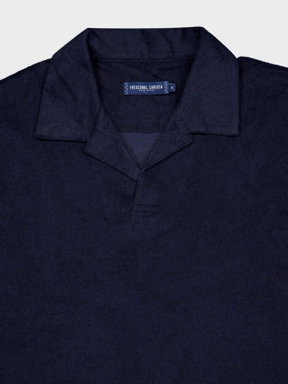 Navy Blue Terry Cotton Polo