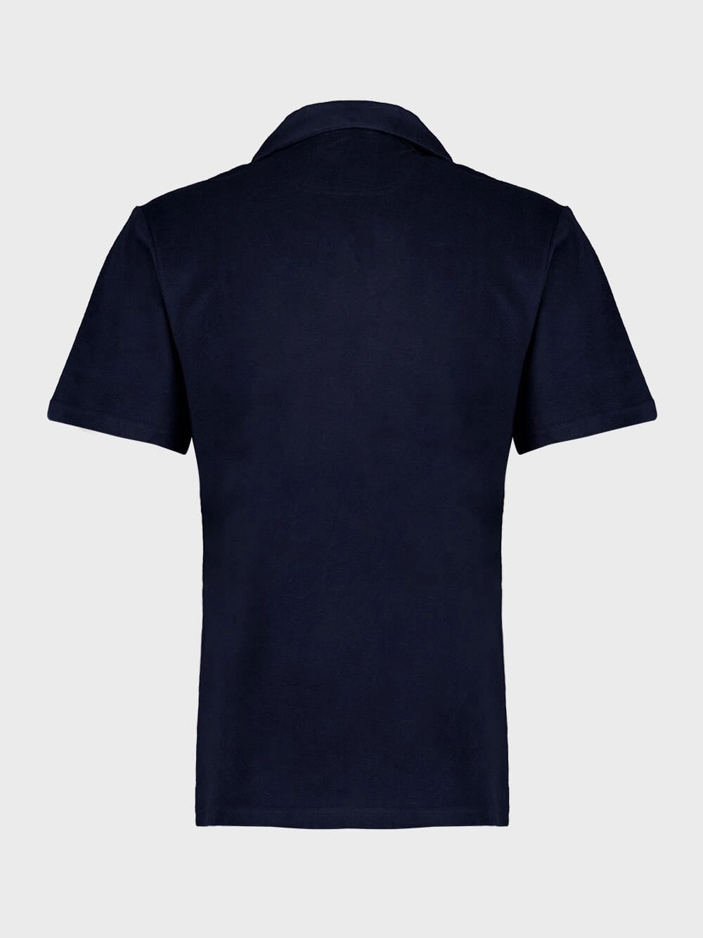 Navy Blue Terry Cotton Polo
